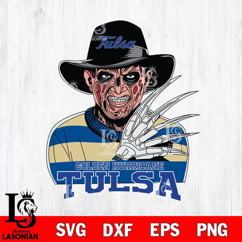 Tulsa Golden Hurricane Freddy Krueger Horror Halloween Svg Eps Dxf Png File, NCAA svg, Digital Download, Instant Download