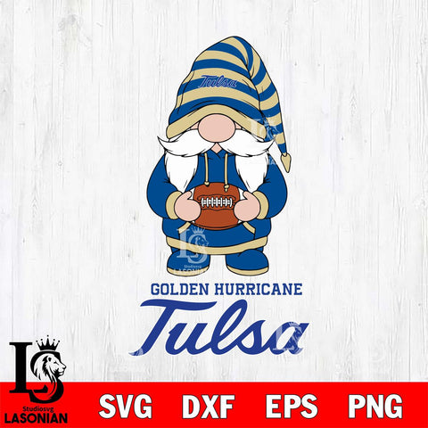 Tulsa Golden Hurricane Gnome Football File Cut, NCAA SVG, Digital Download , Criucut , Silhouette