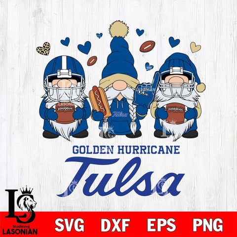 Tulsa Golden Hurricane Gnome Rugby File Cut, NCAA SVG, Digital Download , Criucut , Silhouette