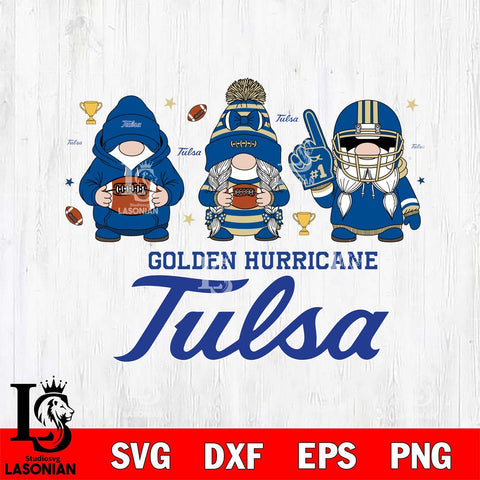 Tulsa Golden Hurricane Gnome #1 Football File Cut, NCAA SVG, Digital Download , Criucut , Silhouette