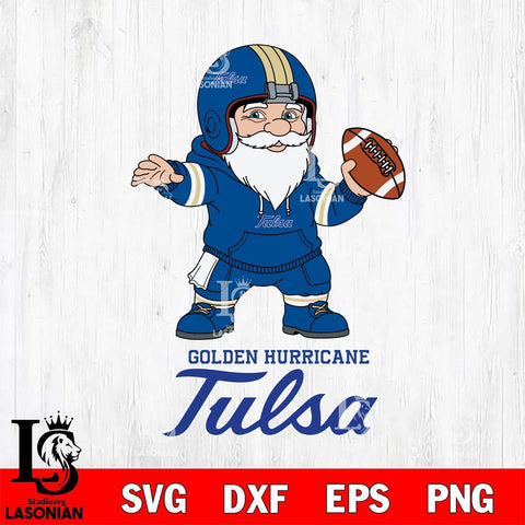 Tulsa Golden Hurricane Gnome football player File Cut, NCAA SVG, Digital Download , Criucut , Silhouette