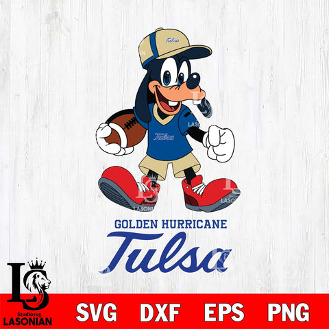 Tulsa Golden Hurricane Goofy Football Player SVG DXF EPS PNG FILE,NCAA svg ,Football Digital Download,Instant Download, Silhouette