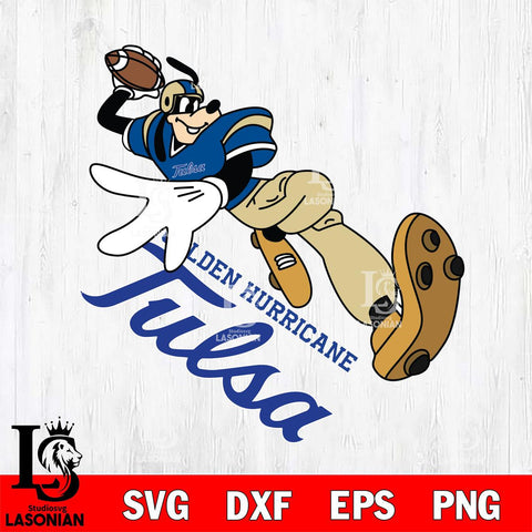 Tulsa Golden Hurricane Goofy rugby player SVG DXF EPS PNG FILE,NCAA svg ,Football Digital Download,Instant Download, Silhouette
