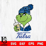 Tulsa Golden Hurricane Grinch Cofffe Christmas Cut Files Cricut, Svg Dxf Eps Png file, Digital download , Silhouette