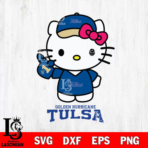 Tulsa Golden Hurricane Hello Kitty Best Fan Svg Eps Dxf Png File, Digital Download, Instant Download