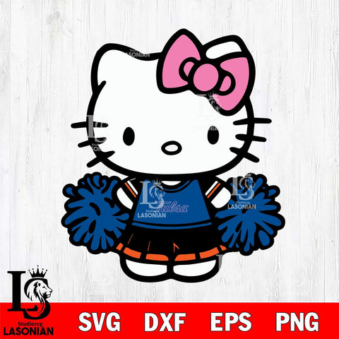 Tulsa Golden Hurricane Hello Kitty Cheerleader 2 Svg Eps Dxf Png File, Digital Download, Instant Download