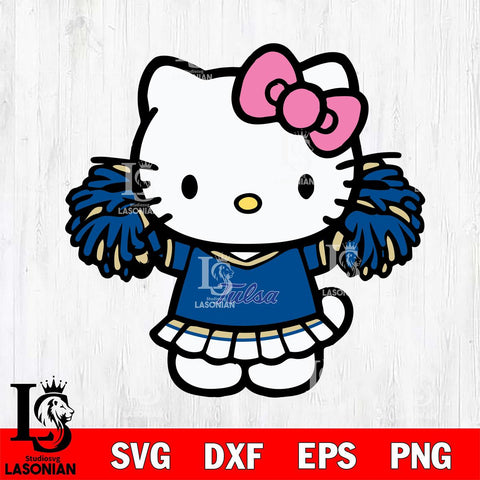 Tulsa Golden Hurricane Hello Kitty Cheerleader 3 Svg Eps Dxf Png File, Digital Download, Instant Download