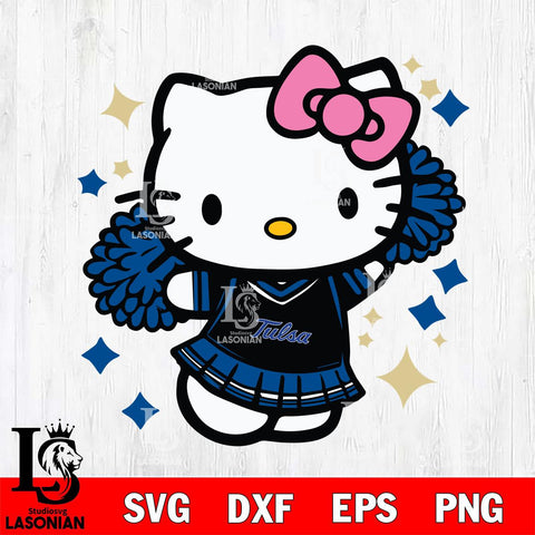 Tulsa Golden Hurricane Hello Kitty Cheerleader 4 Svg Eps Dxf Png File, Digital Download, Instant Download