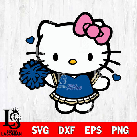 Tulsa Golden Hurricane Hello Kitty Cheerleader 6 Svg Eps Dxf Png File, Digital Download, Instant Download