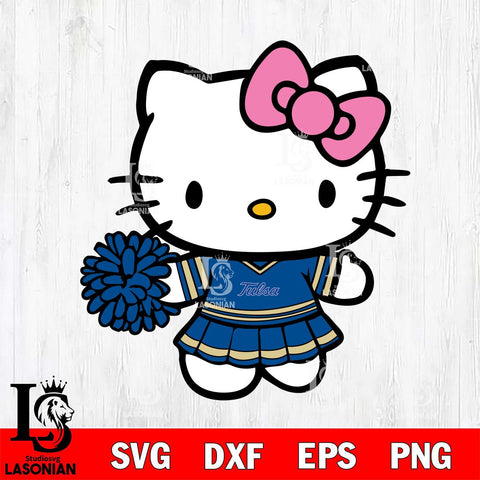 Tulsa Golden Hurricane Hello Kitty Cheerleader 8 Svg Eps Dxf Png File, Digital Download, Instant Download
