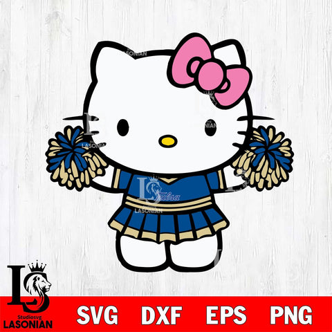 Tulsa Golden Hurricane Hello Kitty Cheerleader 9 Svg Eps Dxf Png File, Digital Download, Instant Download