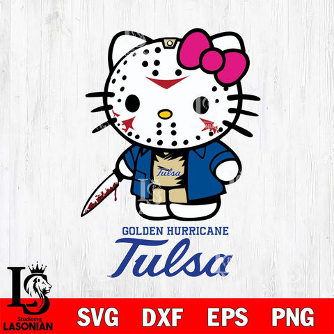Tulsa Golden Hurricane Hello Kitty Horror 3 Svg Eps Dxf Png File, Digital Download