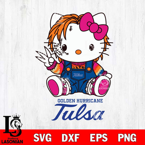 Tulsa Golden Hurricane Hello Kitty Horror Svg Eps Dxf Png File, Digital Download
