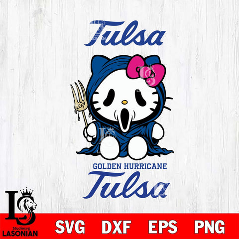 Tulsa Golden Hurricane Hello Kitty Horror 4 Svg Eps Dxf Png File, Digital Download