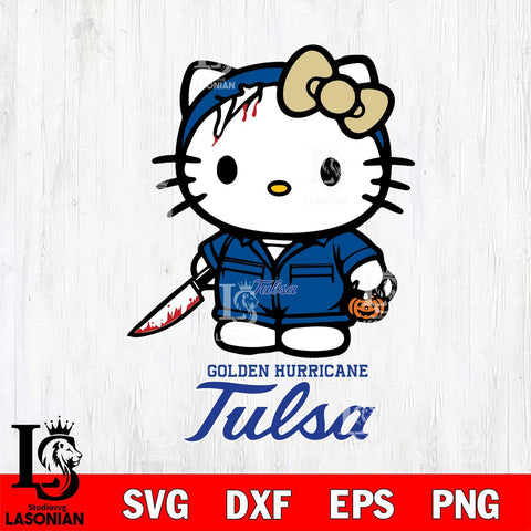 Tulsa Golden Hurricane Hello Kitty Horror 5 Svg Eps Dxf Png File, Digital Download