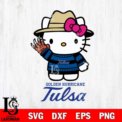 Tulsa Golden Hurricane Hello Kitty Horror 6 Svg Eps Dxf Png File, Digital Download
