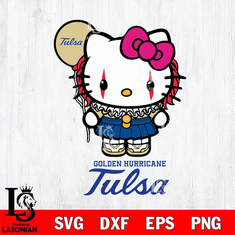 Tulsa Golden Hurricane Hello Kitty Horror 7 Svg Eps Dxf Png File, Digital Download