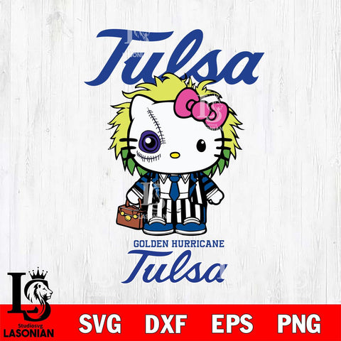 Tulsa Golden Hurricane Hello Kitty Horror 8 Svg Eps Dxf Png File, Digital Download