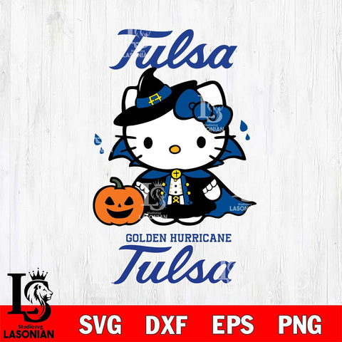 Tulsa Golden Hurricane Hello Kitty Horror 9 Svg Eps Dxf Png File, Digital Download