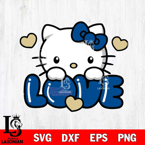 Tulsa Golden Hurricane Hello Kitty Love Svg Eps Dxf Png File, Digital Download, Instant Download