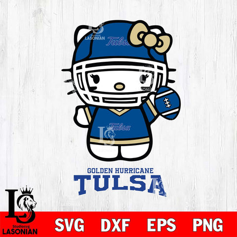 Tulsa Golden Hurricane Hello Kitty NCAA 1 Svg Eps Dxf Png File, Digital Download, Instant Download