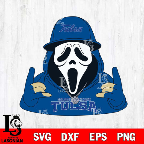 Tulsa Golden Hurricane Horror Character Ghostface Sport Svg Eps Dxf Png File, NCAA svg, Digital Download, Instant Download