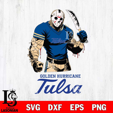Tulsa Golden Hurricane Jason Voorhees Svg Eps Dxf Png File, Digital Download