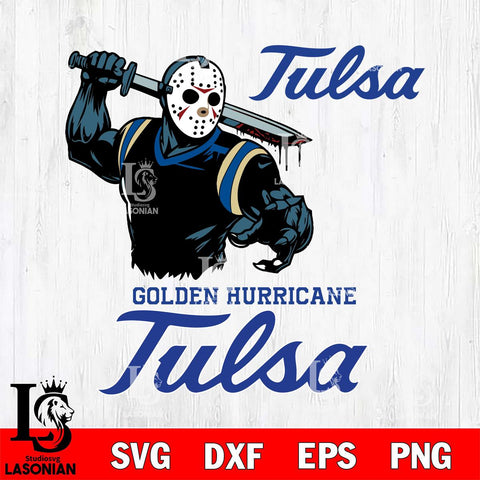 Tulsa Golden Hurricane Jason Voorhees 5 Svg Eps Dxf Png File, Digital Download
