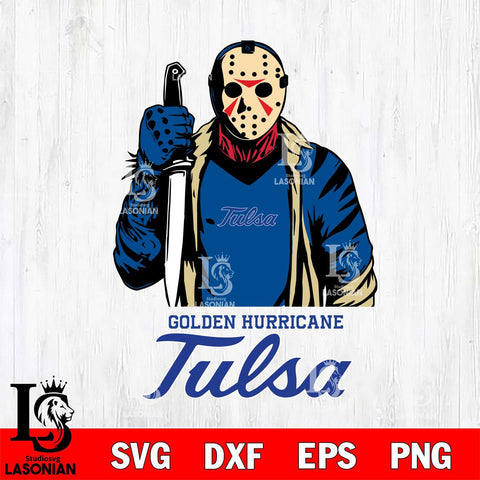 Tulsa Golden Hurricane Jason Voorhees 6 Svg Eps Dxf Png File, Digital Download