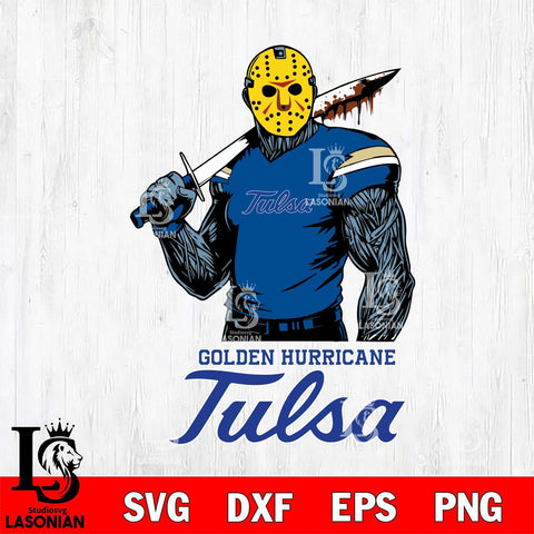 Tulsa Golden Hurricane Jason Voorhees 7 Svg Eps Dxf Png File, Digital Download