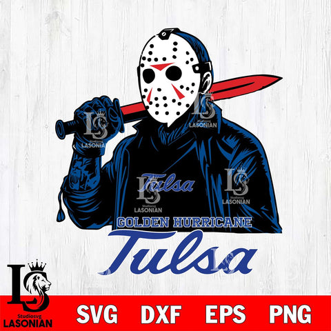 Tulsa Golden Hurricane Jason Voorhees Horror 12 Svg Eps Dxf Png File, NCAA svg, Digital Download, Instant Download