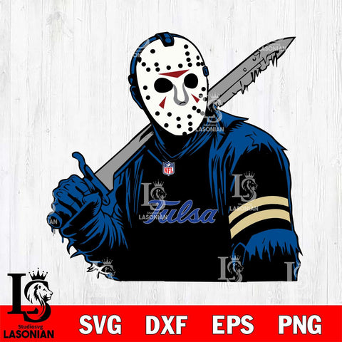 Tulsa Golden Hurricane Jason Voorhees Horror 7 Svg Eps Dxf Png File, NCAA svg, Digital Download, Instant Download