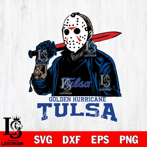 Tulsa Golden Hurricane Jason Voorhees Horror Halloween Svg Eps Dxf Png File, NCAA svg, Digital Download, Instant Download