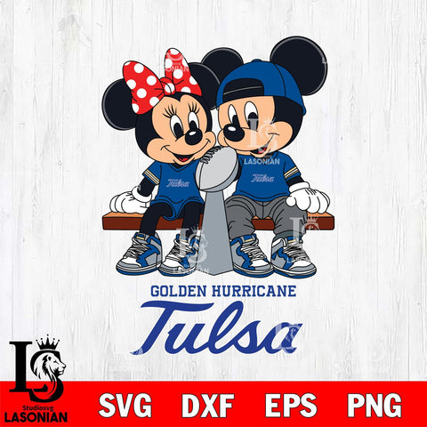 Tulsa Golden Hurricane Mickey And Minnie Football Champions Svg Eps Dxf Png File, NCAA svg , Digital Download , Instant Download, Cricut File