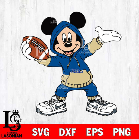 Tulsa Golden Hurricane Mickey Disney Football Christmas File Cut, NCAA SVG DXF EPS PNG FILE, Digital Download , Criucut , Silhouette
