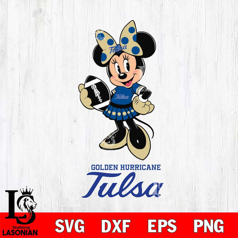 Tulsa Golden Hurricane Minnie Mouse, Svg Eps Dxf Png File, Digital Download