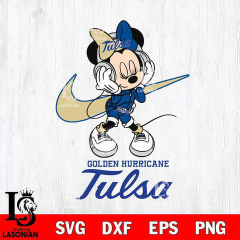 Tulsa Golden Hurricane Minnie Mouse Dancing NIKE, Svg Eps Dxf Png File, Digital Download