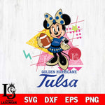 Tulsa Golden Hurricane Minnie Mouse Sport SVG DXF EPS PNG FILE, NCAA File Cut,Digital Download,Instant Download