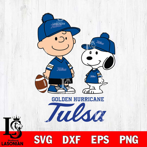 Tulsa Golden Hurricane Peanuts Snoopy Friends Football SVG DXF EPS PNG FILE,Snoopy File Cut, NCAA Digital Download,Instant Download,Christmas Silhouette