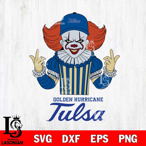Tulsa Golden Hurricane Pennywise Horror Sport 8 Svg Eps Dxf Png File, Digital Download