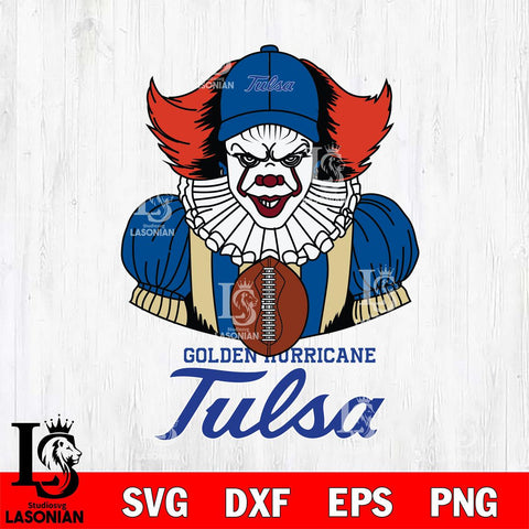 Tulsa Golden Hurricane Pennywise Horror Sport 9 Svg Eps Dxf Png File, Digital Download