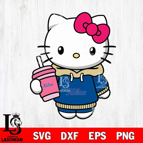 Tulsa Golden Hurricane Pretty Hello Kitty Svg Eps Dxf Png File, Digital Download, Instant Download