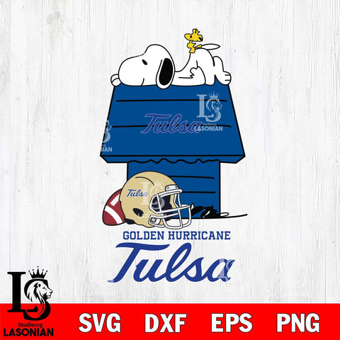 Tulsa Golden Hurricane Snoopy Chill Football SVG DXF EPS PNG FILE,Snoopy File Cut, NCAA Digital Download,Instant Download,Christmas Silhouette