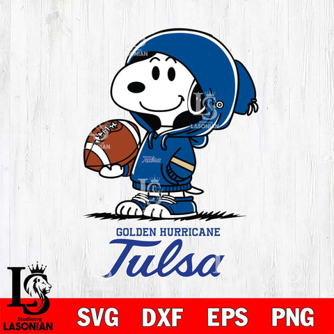 Tulsa Golden Hurricane Snoopy Football Svg Eps Dxf Png File, NCAA svg , Digital Download , Instant Download, Cricut File
