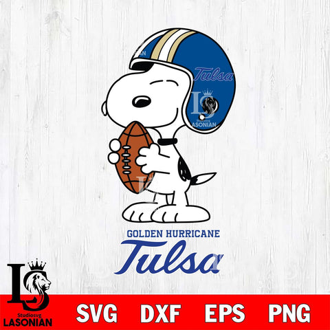 Tulsa Golden Hurricane Snoopy Rugby Svg Eps Dxf Png File, NCAA svg , Digital Download , Instant Download, Cricut File