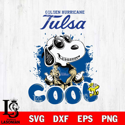 Tulsa Golden Hurricane Snoopy Sport 7 Svg Eps Dxf Png File, Digital Download