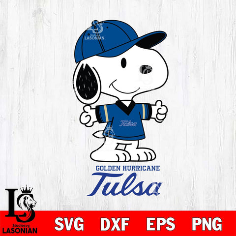 Tulsa Golden Hurricane Snoopy football SVG DXF EPS PNG FILE,Snoopy File Cut, NCAA Digital Download,Instant Download,Christmas Silhouette
