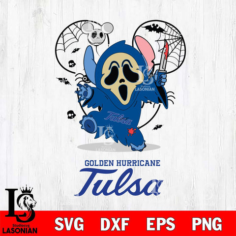 Tulsa Golden Hurricane Stitch Ghost Face Halloween 2 Svg Eps Dxf Png File, Digital Download, Instant Download