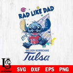 Tulsa Golden Hurricane Stitch Love Rad Like Dad SVG DXF EPS PNG FILE, NCAA File Cut,Digital Download,Instant Download