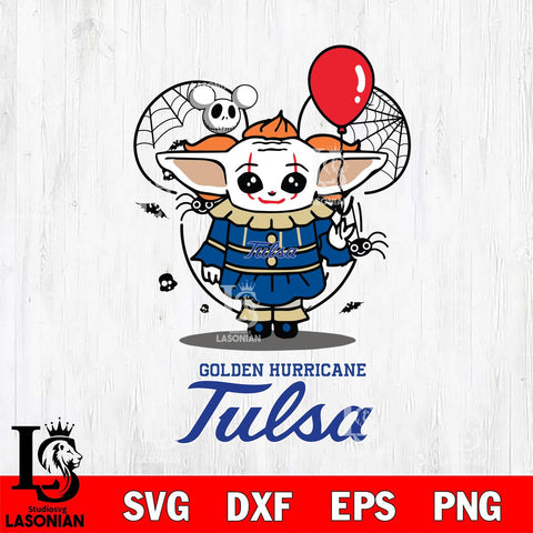 Tulsa Golden Hurricane Stitch Pennywise Halloween Svg Eps Dxf Png File, Digital Download, Instant Download